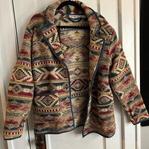 Vintage Bedford Fair Women's Tapestry Jacket Southwestern Boho Ranch style
